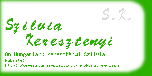 szilvia keresztenyi business card